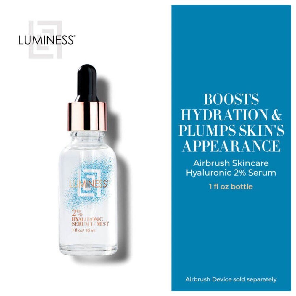 1-Luminess Airbrush Skincare 2% Hyaluronic Serum Mist, New/Factory Sealed